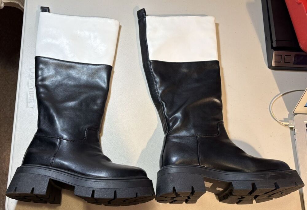 Heeled Boots Quintessence Colorblocked Chunky Lug Sole 7.5 Azalea Wang
